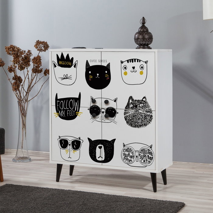 Hanah Home Multilüx Cats Armario Multiusos
